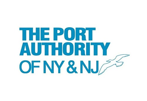 The Port Authority of NY & NJ logo featuring bold blue text and an outline of the region.
