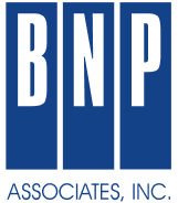 Stylized letters BNP in white on a solid blue background.